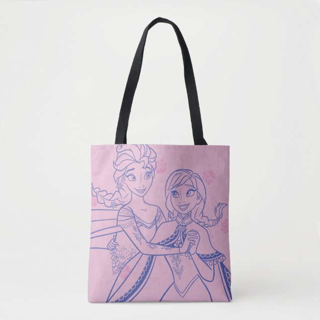 Anna and Elsa | I Love My Sister Tote Bag (Front)