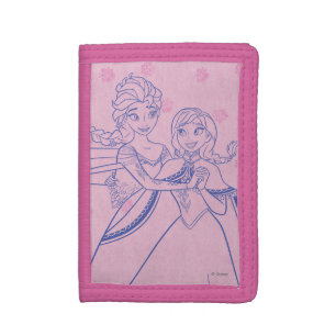 Anna and Elsa   I Love My Sister Tri-fold Wallet