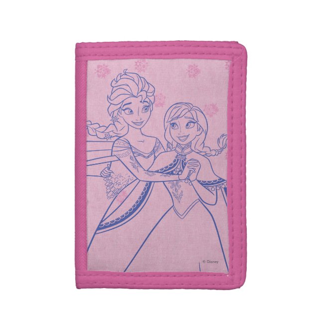 Anna and Elsa | I Love My Sister Tri-fold Wallet (Front Vertical)