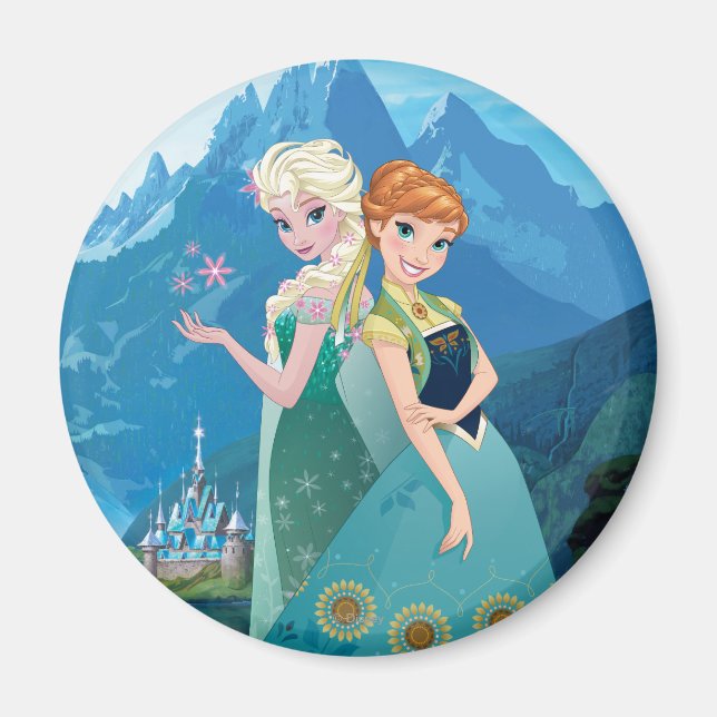 Anna and Elsa | My Sister Loves Me Magnet (Front)