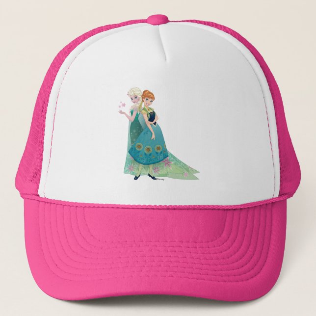 Anna and Elsa | My Sister Loves Me Trucker Hat (Front)