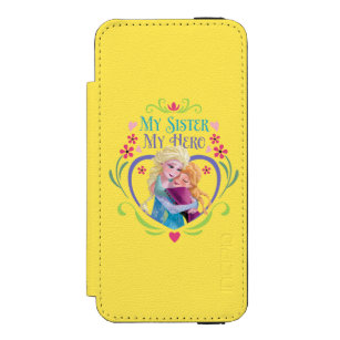 Anna and Elsa   My Sister My Hero Wallet Case For iPhone SE/5/5s