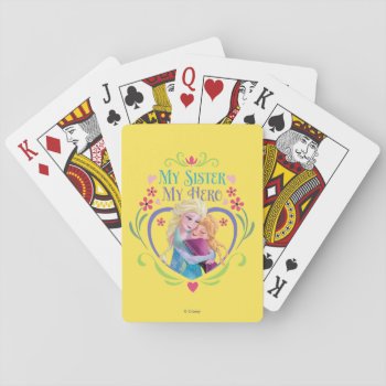 Anna And Elsa | My Sister My Hero Playing Cards by frozen at Zazzle