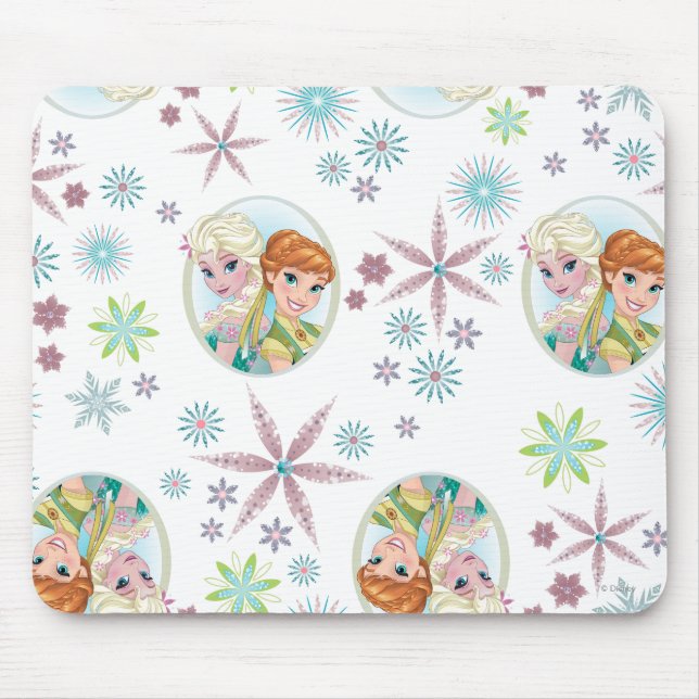 Anna and Elsa Pattern Mouse Pad (Front)