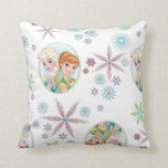 Anna and Elsa Pattern Throw Pillow