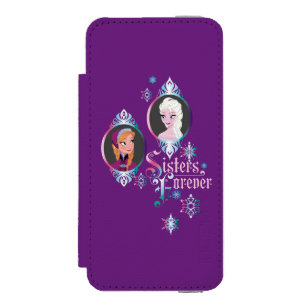 Anna and Elsa   Portraits in Snowflakes iPhone SE/5/5s Wallet Case