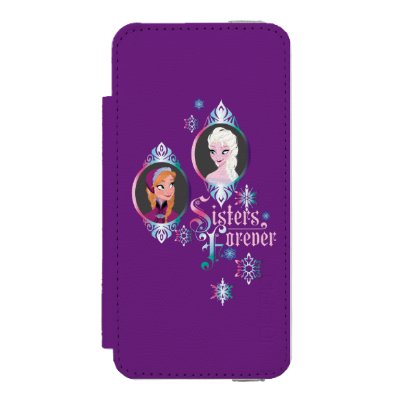 Anna and Elsa | Portraits in Snowflakes iPhone SE/5/5s Wallet Case