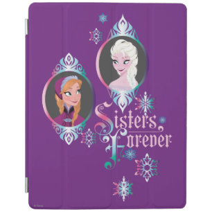 Anna and Elsa Portraits in Snowflakes iPad Smart Cover