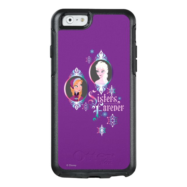 Anna and Elsa | Portraits in Snowflakes Otterbox iPhone Case (Back)