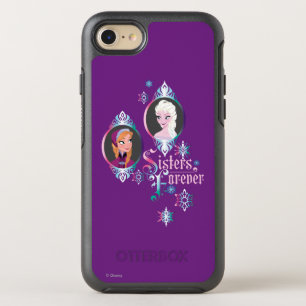 Anna and Elsa   Portraits in Snowflakes OtterBox Symmetry iPhone SE/8/7 Case
