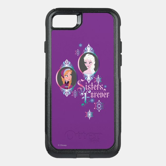 Anna and Elsa | Portraits in Snowflakes Otterbox iPhone Case (Back)