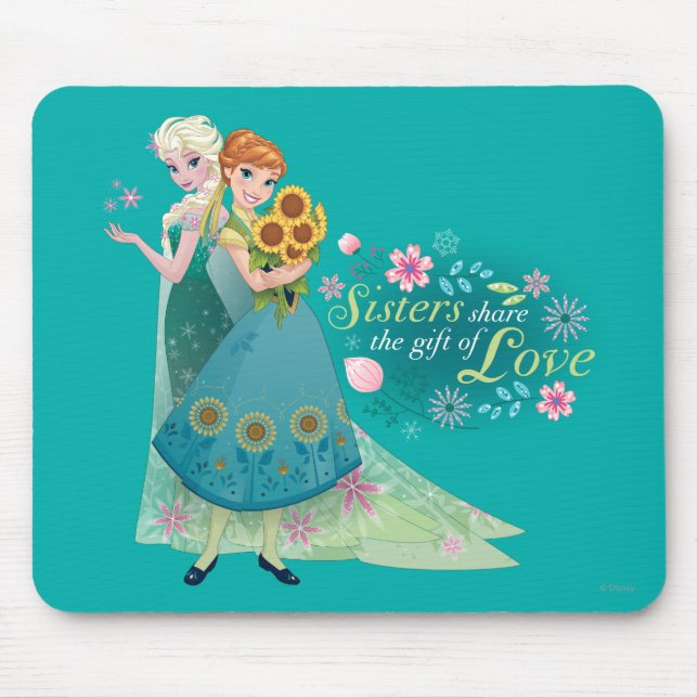 Anna and Elsa | Sister Love Mouse Pad (Front)