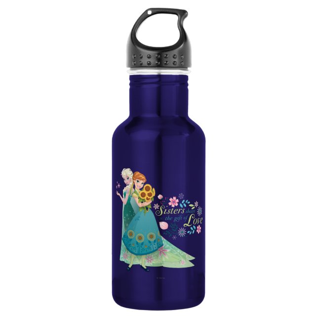 Anna and Elsa | Sister Love Water Bottle (Front)