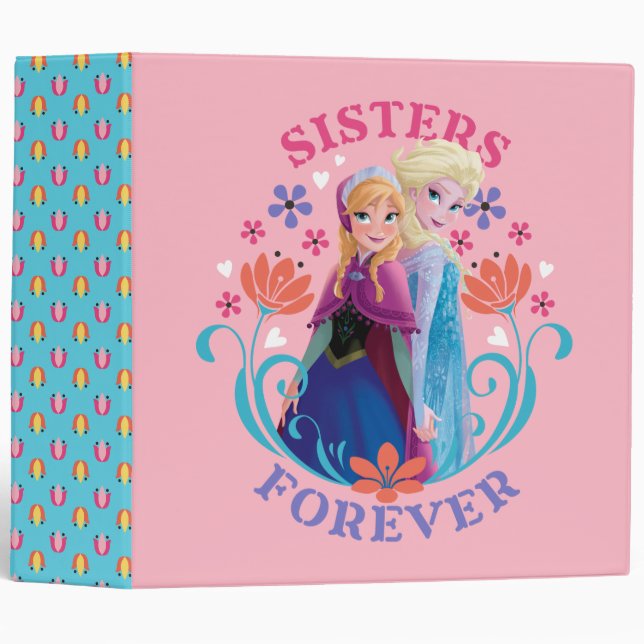 Anna and Elsa | Sisters with Flowers Binder (Front/Spine)