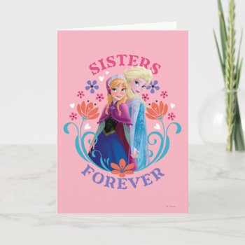 Anna And Elsa | Sisters With Flowers Card by frozen at Zazzle