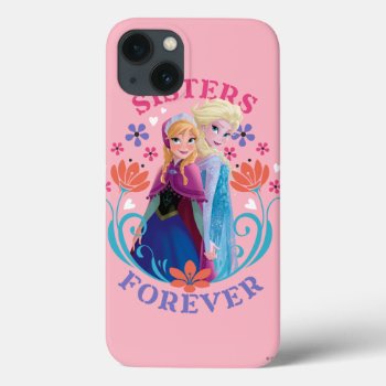 Anna And Elsa | Sisters With Flowers Iphone 13 Case by frozen at Zazzle