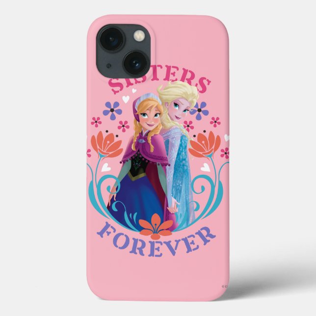 Anna and Elsa | Sisters with Flowers Case-Mate iPhone Case (Back)