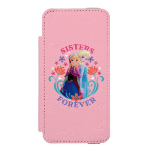 Anna and Elsa   Sisters with Flowers iPhone SE/5/5s Wallet Case