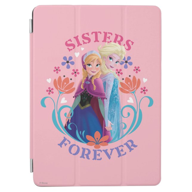 Anna and Elsa | Sisters with Flowers iPad Air Cover (Front)