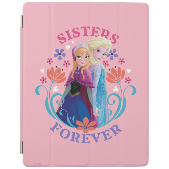 Anna and Elsa | Sisters with Flowers iPad Air Cover (Front)