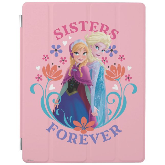Anna and Elsa | Sisters with Flowers iPad Smart Cover (Front)
