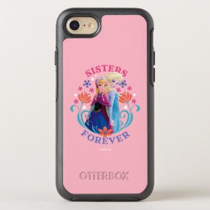 Anna and Elsa   Sisters with Flowers OtterBox Symmetry iPhone SE/8/7 Case