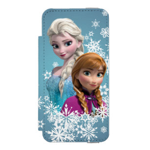 Anna and Elsa   Snowflakes iPhone SE/5/5s Wallet Case