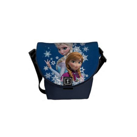 Anna And Elsa | Snowflakes Messenger Bag