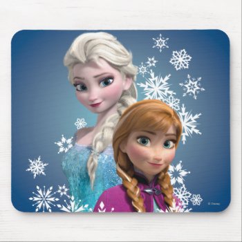 Anna And Elsa | Snowflakes Mouse Pad by frozen at Zazzle