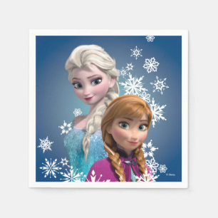 Anna and Elsa Snowflakes Napkins