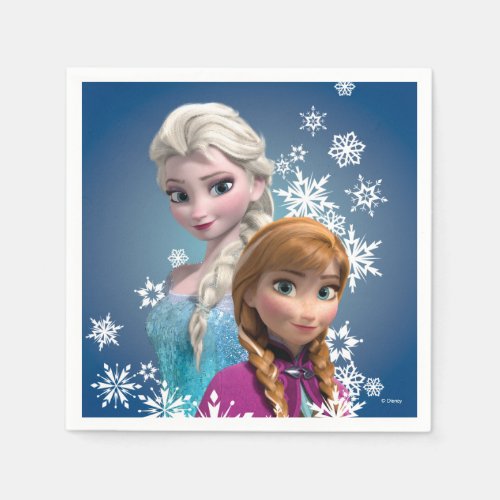 Anna and Elsa  Snowflakes  Napkins