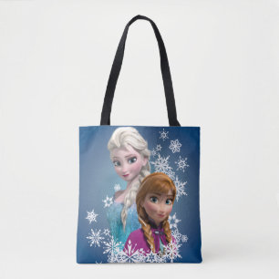 Anna and Elsa   Snowflakes Tote Bag
