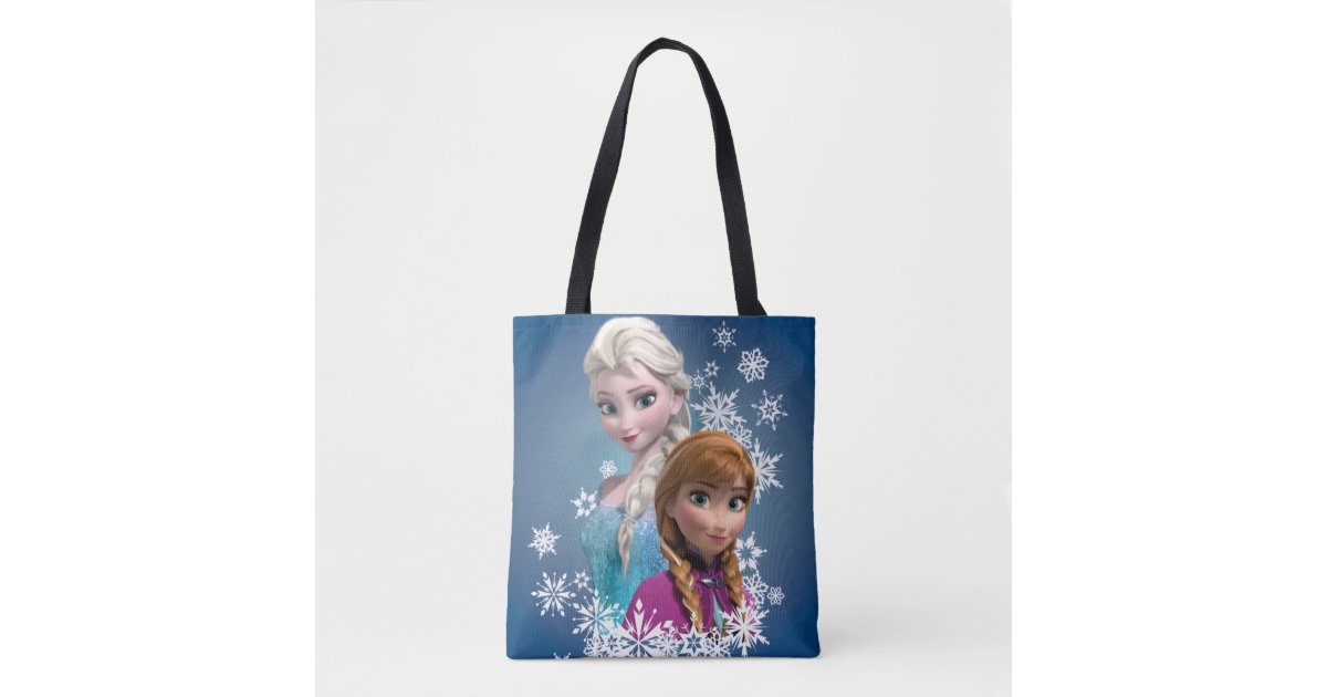 Anna and Elsa | Snowflakes Tote Bag | Zazzle