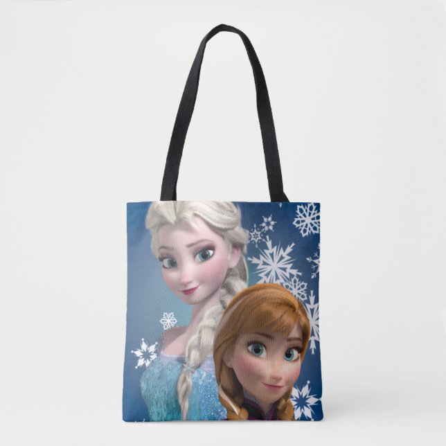 Anna and Elsa | Snowflakes Tote Bag (Front)