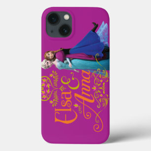 Anna and Elsa Standing Back to Back iPhone 13 Case