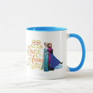 Anna and Elsa   Standing Back to Back Mug