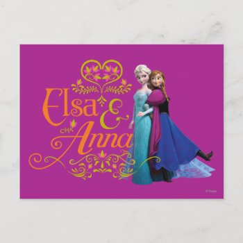 Anna And Elsa | Standing Back To Back Postcard by frozen at Zazzle