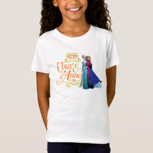 Anna and Elsa Standing Back to Back T-Shirt