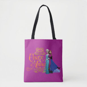 Anna and Elsa   Standing Back to Back Tote Bag