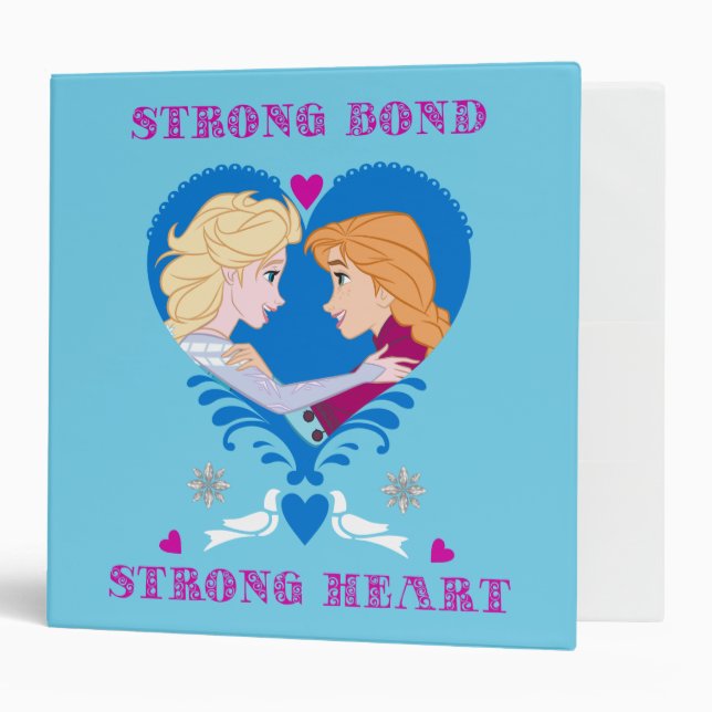 Anna and Elsa | Strong Bond, Strong Heart 3 Ring Binder (Front/Inside)