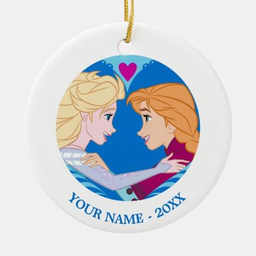 Anna and Elsa | Strong Bond, Strong Heart Ceramic Ornament