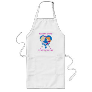 Anna and Elsa Strong Bond, Strong Heart Long Apron