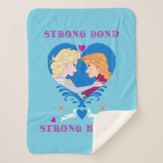 Anna and Elsa | Strong Bond, Strong Heart Sherpa Blanket