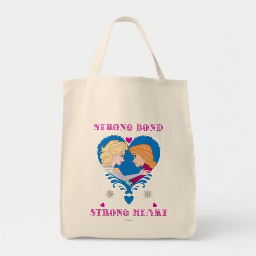Anna and Elsa  Strong Bond Strong Heart Tote Bag