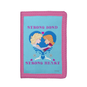 Anna and Elsa Strong Bond, Strong Heart Tri-fold Wallet