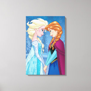 Anna and Elsa Together Forever Canvas Print