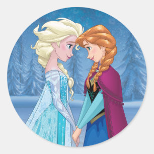 Anna and Elsa   Together Forever Classic Round Sticker