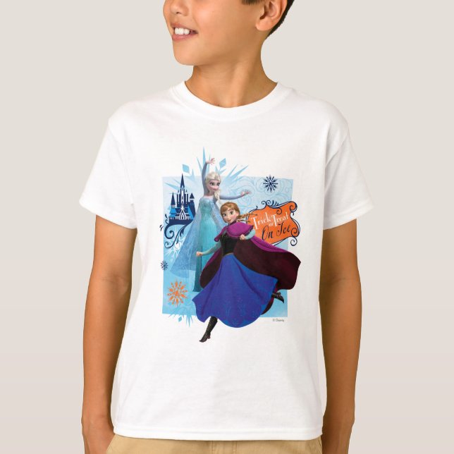 Anna and Elsa | Trick or Treat T-Shirt (Front)