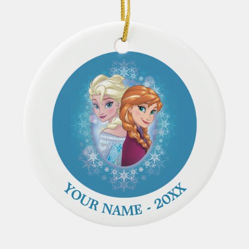 Anna and Elsa | Winter Magic Ceramic Ornament