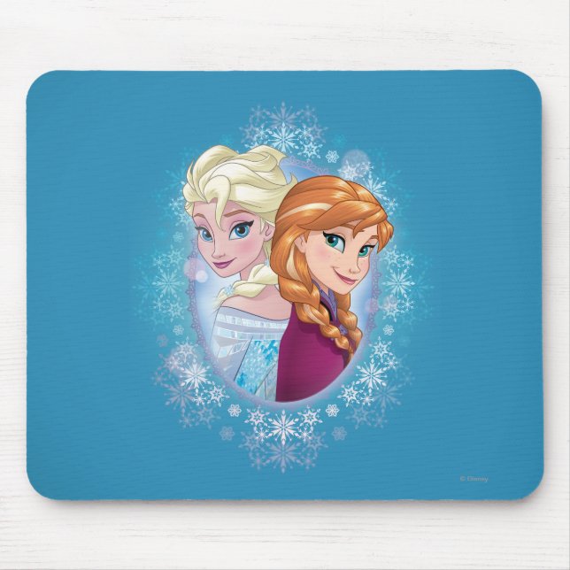 Anna and Elsa | Winter Magic Mouse Pad (Front)